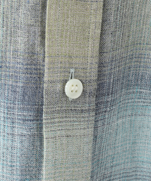 トップス Name. / LINEN CHECK REGULAR BUTTON SHIRT Name. / LINEN CHECK REGULAR BUTTON DOWN SHIRT – utility