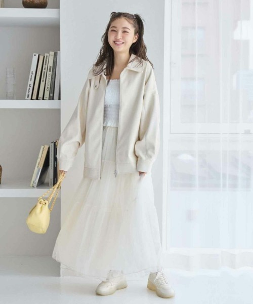 one after another NICE CLAUP（ワンアフターアナザーナイスクラップ）の「シャーリングブラトップ（キャミソール・レディース・ブラック/オフホワイト/グレー・FREE）」の12枚目の写真