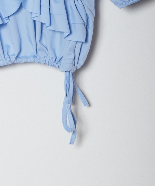 ROOPTOKYO（ループトウキョウ）の「フリル オフショル トップス（Tシャツ/カットソー・レディース・ブルー/ホワイト/ピンク・FREE）」の6枚目の写真