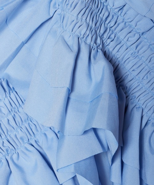 ROOPTOKYO（ループトウキョウ）の「フリル オフショル トップス（Tシャツ/カットソー・レディース・ブルー/ホワイト/ピンク・FREE）」の7枚目の写真