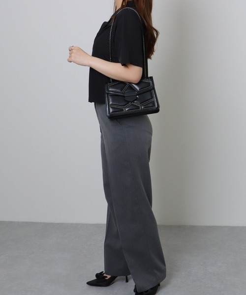 Lace Ladies(レースレディース)の「スタッズ スクエア チェーン ショルダーバッグ(ショルダーバッグ・レディース・ダークブラウン/ブラウン/ブラック・FREE)」の6枚目の写真