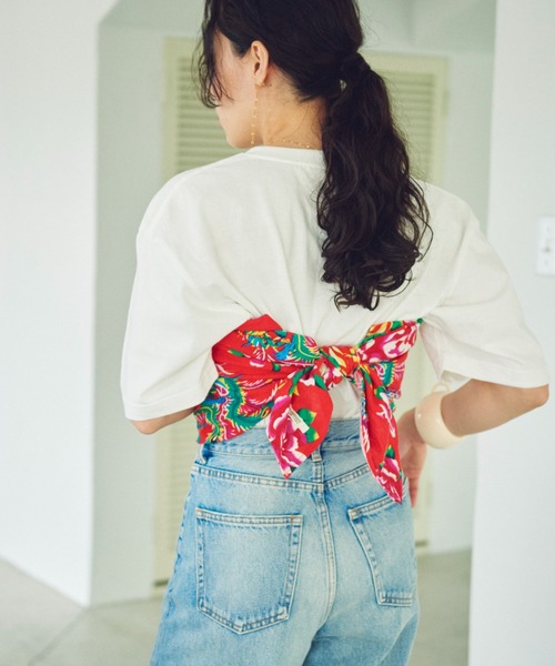 THEATRE PRODUCTS（シアタープロダクツ）の「フラワープリントスカーフ（ストール/ショール・レディース・グリーン/ブルー/レッド・FREE）」の11枚目の写真