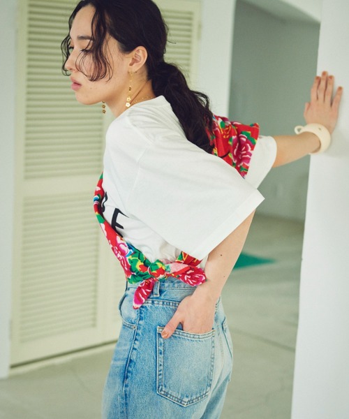 THEATRE PRODUCTS（シアタープロダクツ）の「フラワープリントスカーフ（ストール/ショール・レディース・グリーン/ブルー/レッド・FREE）」の12枚目の写真