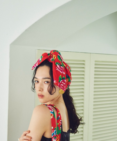 THEATRE PRODUCTS（シアタープロダクツ）の「フラワープリントスカーフ（ストール/ショール・レディース・グリーン/ブルー/レッド・FREE）」の22枚目の写真