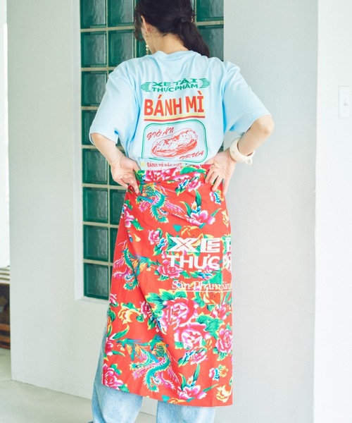 THEATRE PRODUCTS（シアタープロダクツ）の「フラワープリントスカーフ（ストール/ショール・レディース・グリーン/ブルー/レッド・FREE）」の8枚目の写真