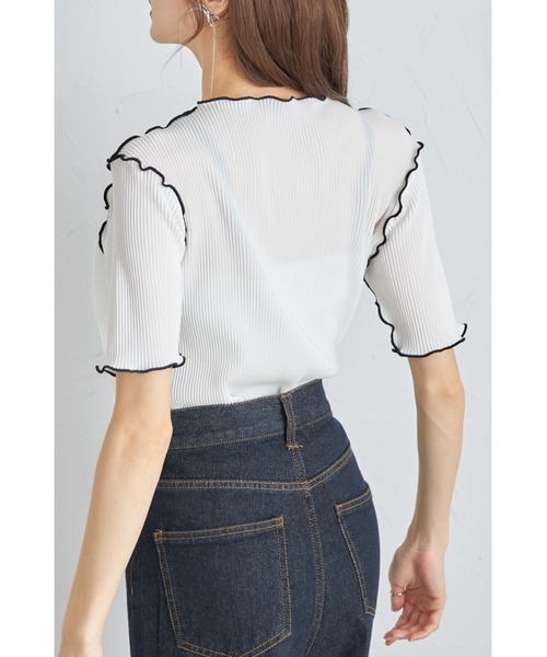 &. NOSTALGIA(アンドドットノスタルジア)の「【ZOZO限定】プリーツデザインカットソー(Tシャツ/カットソー・レディース・ホワイト/ブラック/グレー・M)」の18枚目の写真