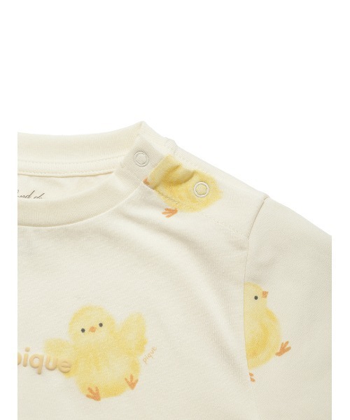 gelato pique（ジェラートピケ）の「【BABY】ひよこ柄Tシャツ（ルーム