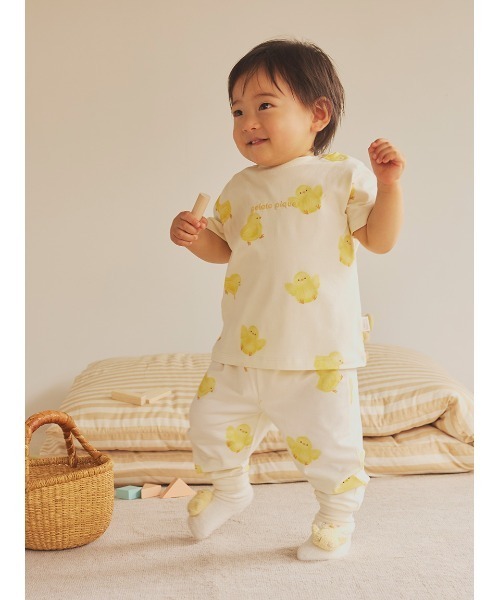 gelato pique（ジェラートピケ）の「【BABY】ひよこ柄Tシャツ