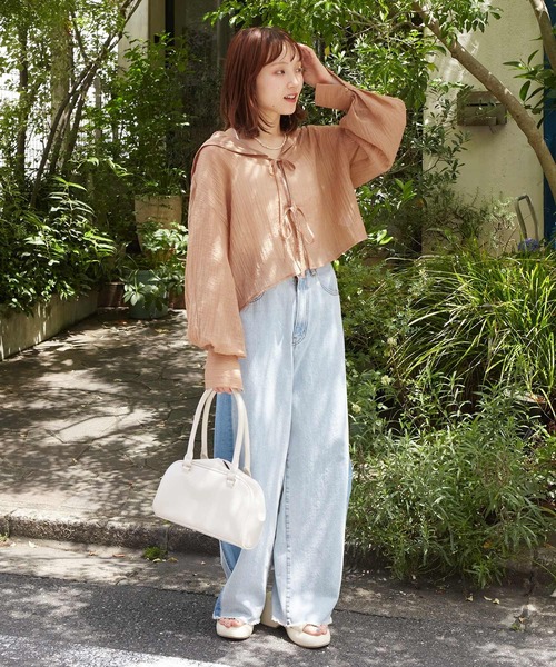 w closet（ダブルクローゼット）の「シワ加工シアーセーラー衿ブラウス