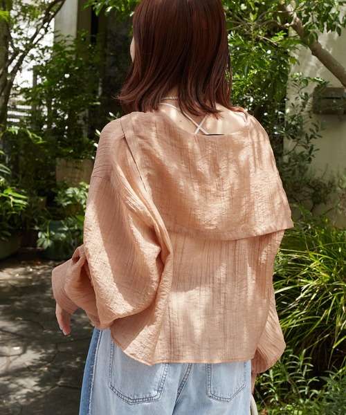 w closet（ダブルクローゼット）の「シワ加工シアーセーラー衿ブラウス