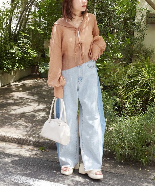 w closet（ダブルクローゼット）の「シワ加工シアーセーラー衿