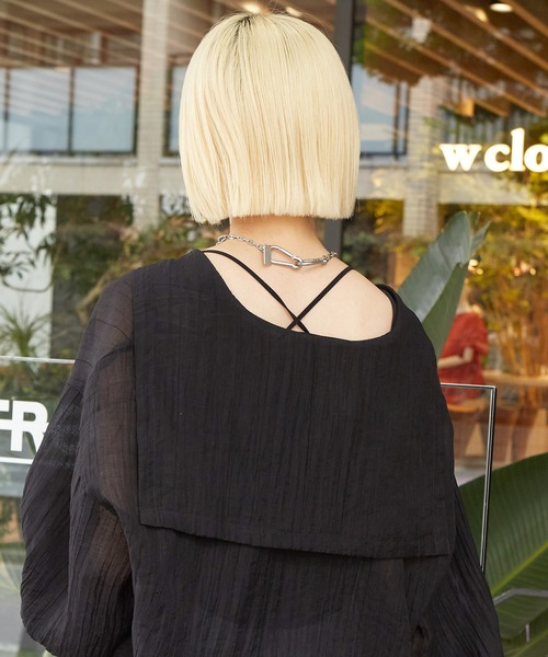 w closet（ダブルクローゼット）の「シワ加工シアーセーラー衿ブラウス