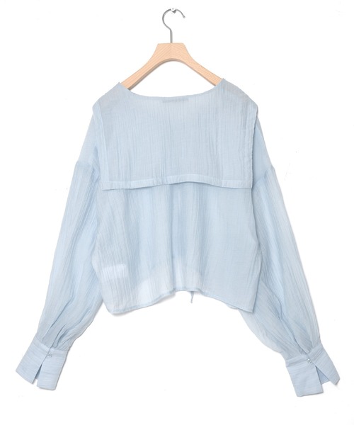 w closet（ダブルクローゼット）の「シワ加工シアーセーラー衿ブラウス