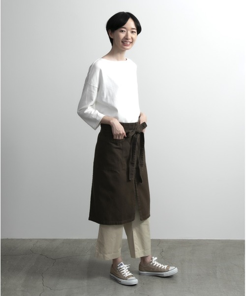 ayu•*¨*•.¸♬︎ボルゴエプロン セール】PAGE ONE pureflower脇ボタンエプロン（エプロン