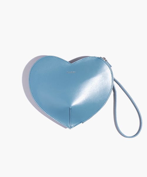 YAHKI（ヤーキ）の「YAHKI/ヤーキ SOFT W FACE ハートクラッチバッグ　ハート 2026年春夏（クラッチバッグ・レディース・ブルー/ダークグリーン/ブラック/ライトグレー・FREE）」の12枚目の写真