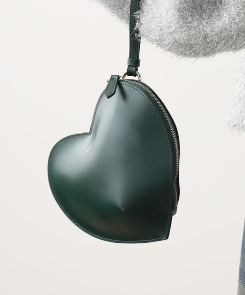 YAHKI（ヤーキ）の「YAHKI/ヤーキ SOFT W FACE ハートクラッチバッグ　ハート 2026年春夏（クラッチバッグ・レディース・ブルー/ダークグリーン/ブラック/ライトグレー・FREE）」の13枚目の写真