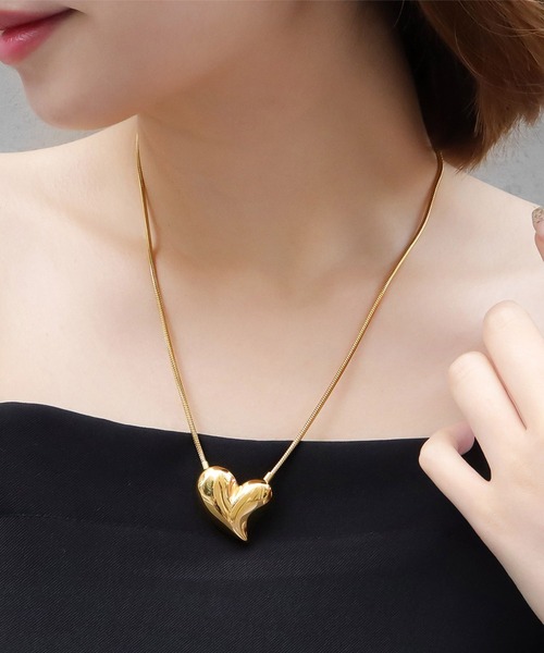 セール】blackdia ocean プランプハートネックレス（ネックレス