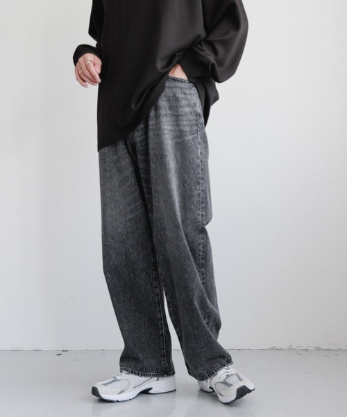 RAGEBLUE（レイジブルー）の「12oz loose fit denim buggy pants/12オンス/ルーズフィットデニムバギーパンツ5P（デニムパンツ・メンズ・ネイビー/グレー/ブルー/グレー系その他/ライトブルー・SMALL/MEDIUM/LARGE）」の2枚目の写真