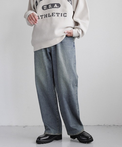 RAGEBLUE（レイジブルー）の「12oz loose fit denim buggy pants/12オンス/ルーズフィットデニムバギーパンツ5P（デニムパンツ・メンズ・ネイビー/グレー/ブルー/グレー系その他/ライトブルー・SMALL/MEDIUM/LARGE）」の5枚目の写真