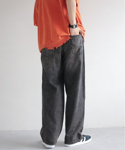 【関税込み】Rohe ブルー シグネチャ バギーフィット ジーンズ NEO BLUE BAGGY JEANS | 45do｜ULTERIOR・refomed・G