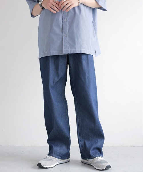 【関税込み】Rohe ブルー シグネチャ バギーフィット ジーンズ CINCH」バギー【自宅で試着、返品送料無料】(27 淡加工色