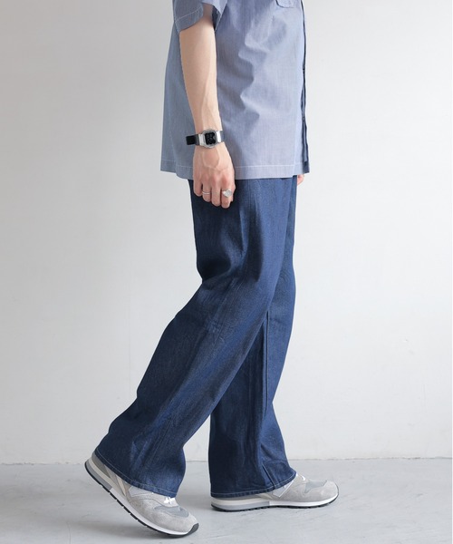 【関税込み】Rohe ブルー シグネチャ バギーフィット ジーンズ ステッチ入りバギーフィットジーンズ - ブルー/グリーン | ZARA