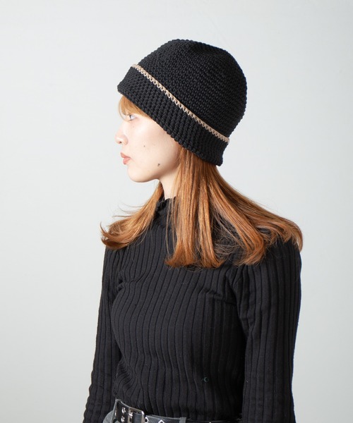 KARL DONOGHUE ハンドメイド ケーブル編みニット帽 ケーブル編み