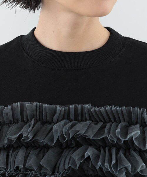 CAROLINA GLASER(カロリナ グレイサー)の「ベアチュールフリル スウェット(スウェット・レディース・ブラック/サックスブルー・ONE SIZE)」の13枚目の写真