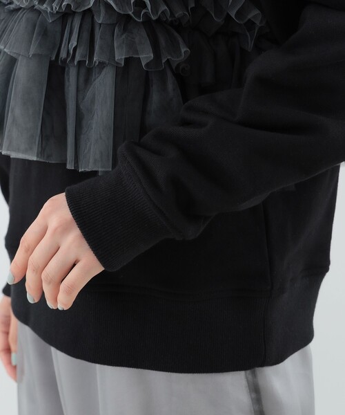CAROLINA GLASER(カロリナ グレイサー)の「ベアチュールフリル スウェット(スウェット・レディース・ブラック/サックスブルー・ONE SIZE)」の14枚目の写真
