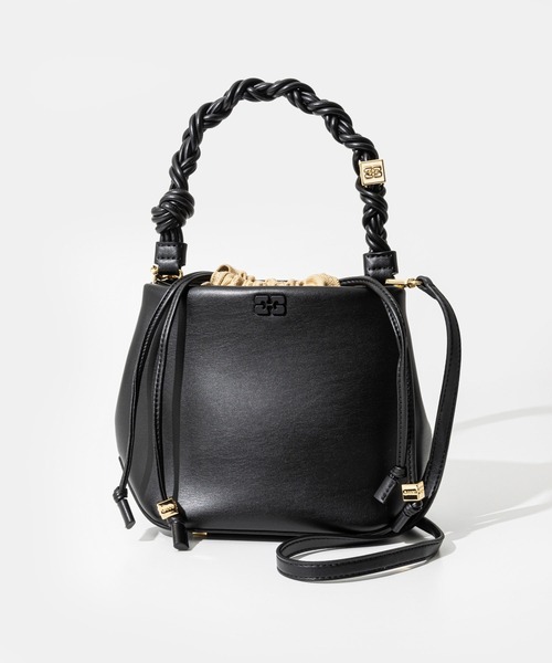 GANNI ガニー bou bucket bag GANNI - GANNI Bou Mini bucket bag black - The Corner