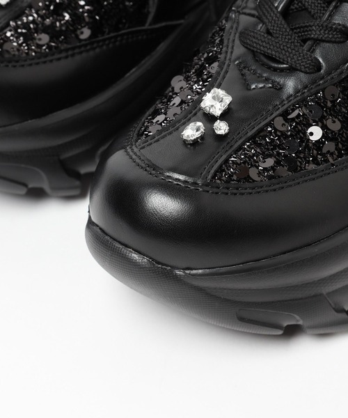 HARE（ハレ）の「ビジュースニーカー(HARE)（スニーカー・レディース・ブラック/シルバー・MEDIUM/LARGE）」の21枚目の写真