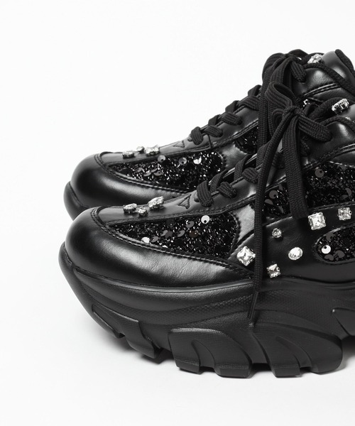 HARE（ハレ）の「ビジュースニーカー(HARE)（スニーカー・レディース・ブラック/シルバー・MEDIUM/LARGE）」の20枚目の写真