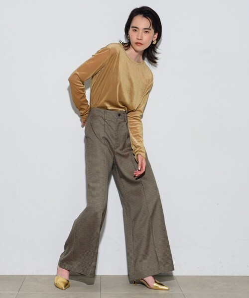 GALLEST（ギャレスト）の「ベロアチュールトップス（Tシャツ/カットソー・レディース・ベージュ/ライトグレー/ライトブルー/ブラック・38）」の8枚目の写真