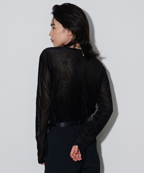 GALLEST（ギャレスト）の「ベロアチュールトップス（Tシャツ/カットソー・レディース・ベージュ/ライトグレー/ライトブルー/ブラック・38）」の21枚目の写真