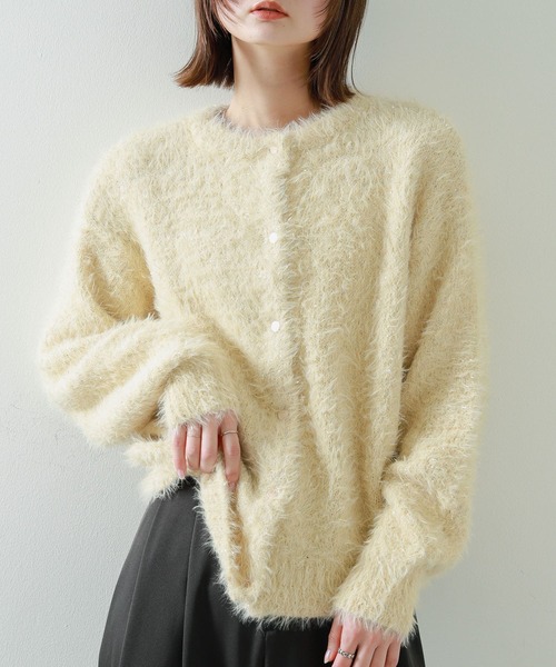 SENSE OF PLACE by URBAN RESEARCH（センスオブプレイスバイアーバンリサーチ）の「ラメシャギールーズセーター（ニット/セーター・レディース・オフホワイト/グレー/ベージュ・ONE）」の3枚目の写真