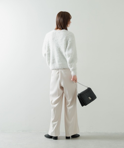 SENSE OF PLACE by URBAN RESEARCH（センスオブプレイスバイアーバンリサーチ）の「ラメシャギールーズセーター（ニット/セーター・レディース・オフホワイト/グレー/ベージュ・ONE）」の8枚目の写真