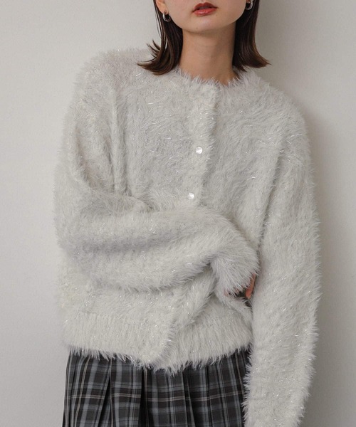 SENSE OF PLACE by URBAN RESEARCH（センスオブプレイスバイアーバンリサーチ）の「ラメシャギールーズセーター（ニット/セーター・レディース・オフホワイト/グレー/ベージュ・ONE）」の13枚目の写真