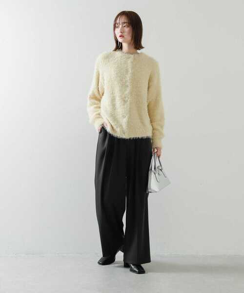 SENSE OF PLACE by URBAN RESEARCH（センスオブプレイスバイアーバンリサーチ）の「ラメシャギールーズセーター（ニット/セーター・レディース・オフホワイト/グレー/ベージュ・ONE）」の21枚目の写真