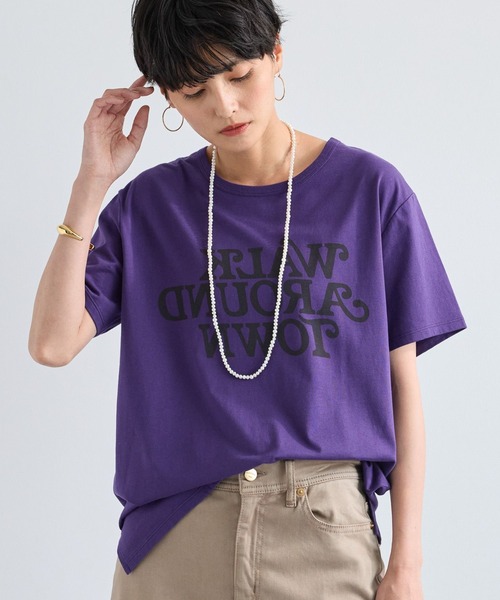 BARNYARDSTORM（バンヤードストーム）の「BARNYARDSTORM / WALK T（Tシャツ/カットソー・レディース・パープル/ホワイト・FREE）」の2枚目の写真