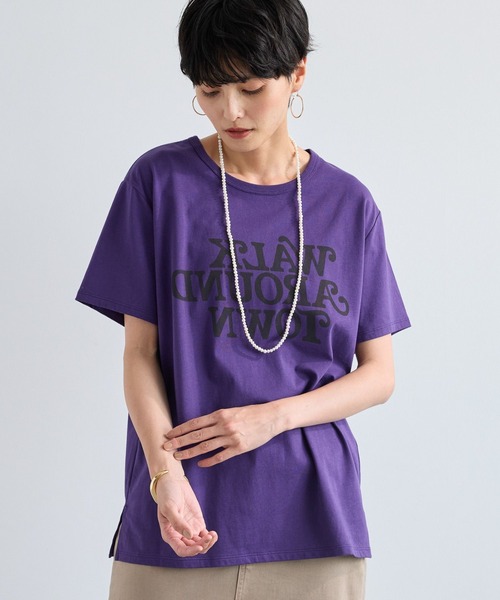 BARNYARDSTORM（バンヤードストーム）の「BARNYARDSTORM / WALK T（Tシャツ/カットソー・レディース・パープル/ホワイト・FREE）」の6枚目の写真