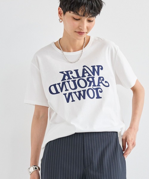 BARNYARDSTORM（バンヤードストーム）の「BARNYARDSTORM / WALK T（Tシャツ/カットソー・レディース・パープル/ホワイト・FREE）」の8枚目の写真