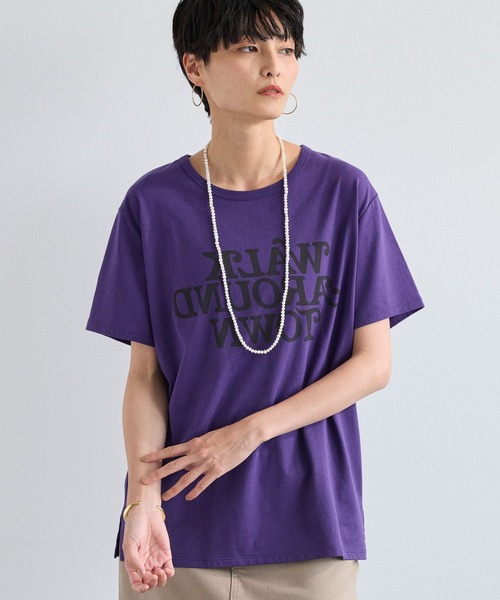 BARNYARDSTORM（バンヤードストーム）の「BARNYARDSTORM / WALK T（Tシャツ/カットソー・レディース・パープル/ホワイト・FREE）」の17枚目の写真