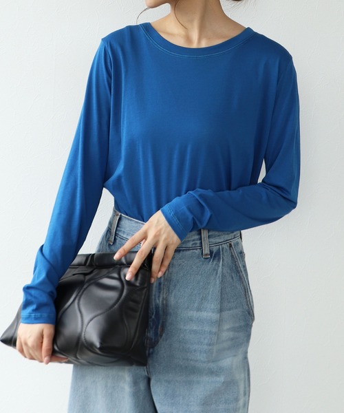 MAISON MAVERICK PRESENTS（メゾンマベリックプレゼンツ）の「【MAISON MAVERICK PRESENTS/メゾン マヴェリック プレゼンツ】マハラニロングスリーブ（Tシャツ/カットソー・レディース・ブラック/オフホワイト/ブルー・FREE）」の3枚目の写真