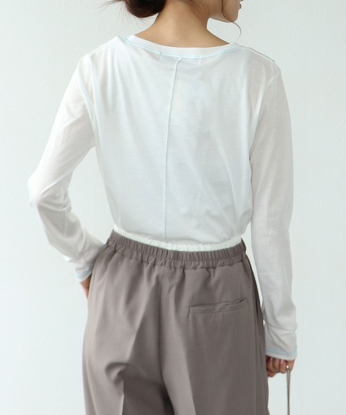 MAISON MAVERICK PRESENTS（メゾンマベリックプレゼンツ）の「【MAISON MAVERICK PRESENTS/メゾン マヴェリック プレゼンツ】マハラニロングスリーブ（Tシャツ/カットソー・レディース・ブラック/オフホワイト/ブルー・FREE）」の17枚目の写真