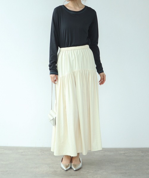 MAISON MAVERICK PRESENTS（メゾンマベリックプレゼンツ）の「【MAISON MAVERICK PRESENTS/メゾン マヴェリック プレゼンツ】マハラニロングスリーブ（Tシャツ/カットソー・レディース・ブラック/オフホワイト/ブルー・FREE）」の11枚目の写真