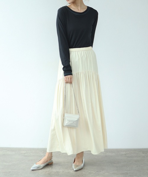 MAISON MAVERICK PRESENTS（メゾンマベリックプレゼンツ）の「【MAISON MAVERICK PRESENTS/メゾン マヴェリック プレゼンツ】マハラニロングスリーブ（Tシャツ/カットソー・レディース・ブラック/オフホワイト/ブルー・FREE）」の10枚目の写真