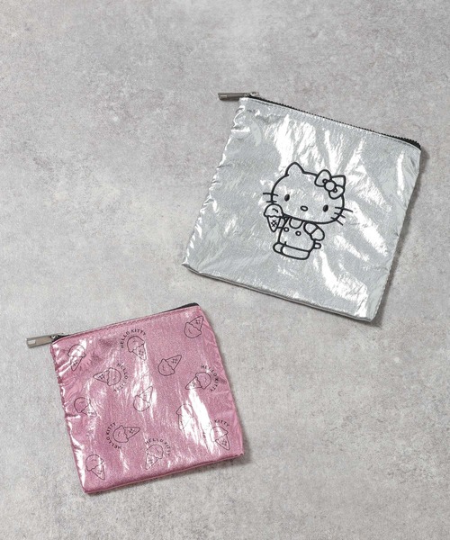 LEPSIM(レプシィム)の「【サンリオキャラクターズ】メタリック2Pポーチ 137701(ポーチ・レディース・パープル/グリーン/ピンク/ブラック・ONE SIZE)」の4枚目の写真
