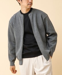 NOLLEY’S | 《イージーケア》12G片畦 クルーネック ジップカーディガン 24AW(カーディガン/ボレロ)