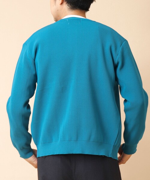 NOLLEY’S(ノーリーズ)の「《イージーケア》12G片畦 クルーネック ジップカーディガン 24AW(カーディガン/ボレロ・メンズ・ブルー系その他/グレー/ネイビー・S/M/L)」の12枚目の写真