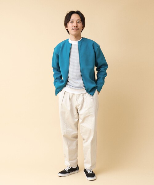 NOLLEY’S(ノーリーズ)の「《イージーケア》12G片畦 クルーネック ジップカーディガン 24AW(カーディガン/ボレロ・メンズ・ブルー系その他/グレー/ネイビー・S/M/L)」の14枚目の写真